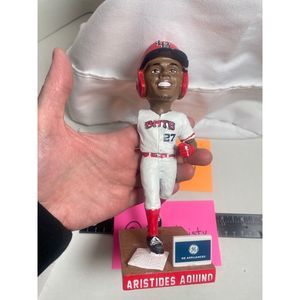 NIB Louisville Bats Aristides Aquino Bobblehead missing Bobble arm error in box